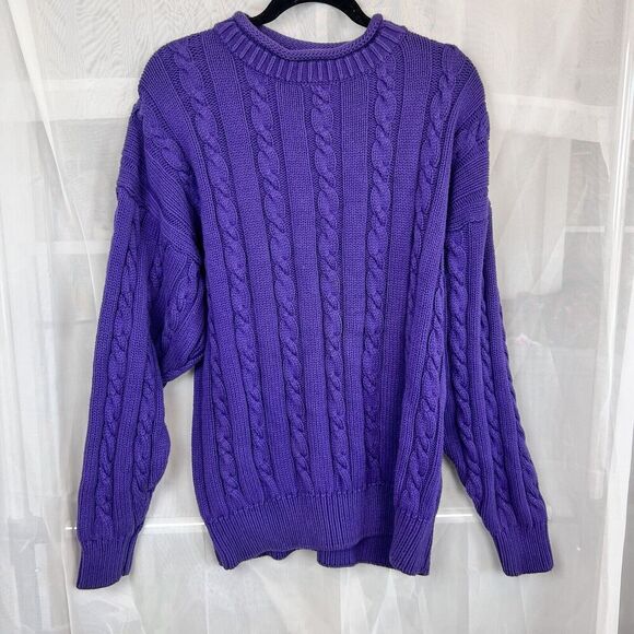 GAP Other - Vintage 90's Gap purple fisherman sweater grape purple cotton retro preppy XL